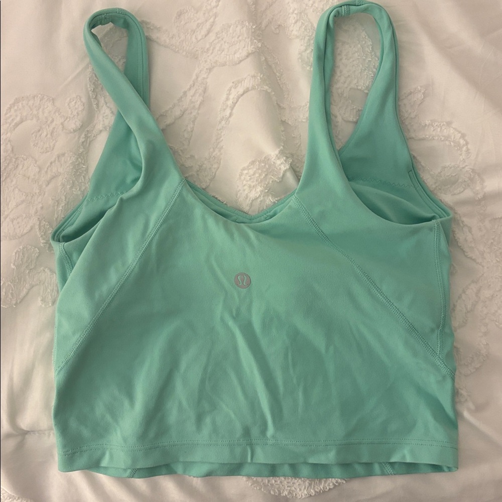 teal lulu align tank size 4